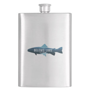 Belews Lake North Carolina Fish Hip Flask