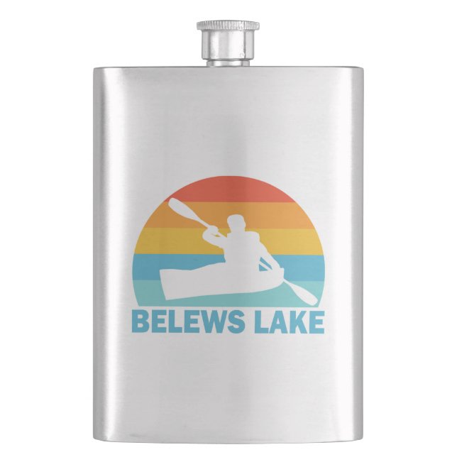 Belews Lake North Carolina Kayak Hip Flask (Front)