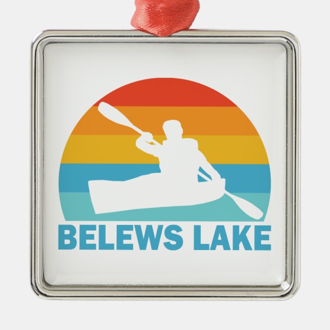 Belews Lake North Carolina Kayak Metal Ornament (Front)