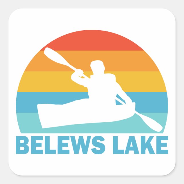 Belews Lake North Carolina Kayak Square Sticker (Front)