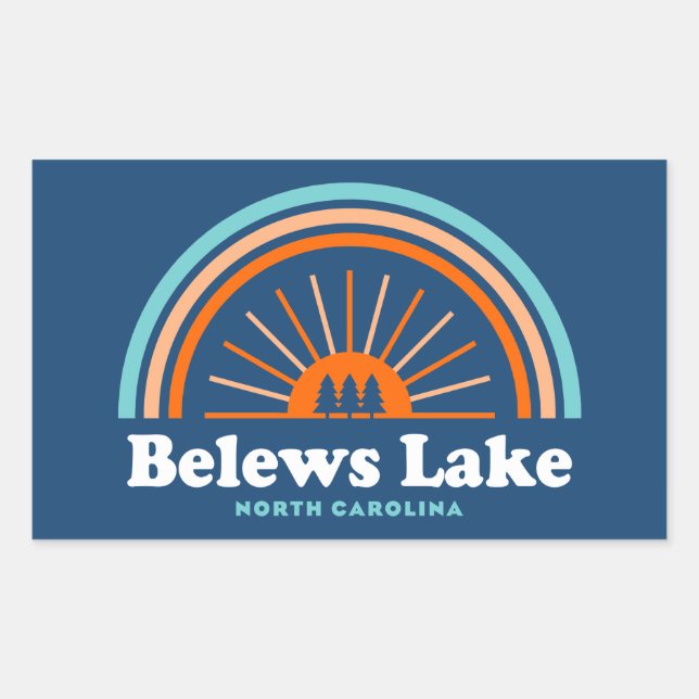 Belews Lake North Carolina Rainbow Sticker (Front)