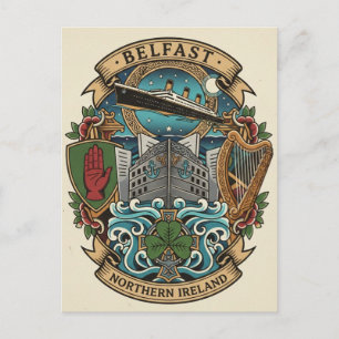 Belfast City Hall Northern Ireland Travel Postcard