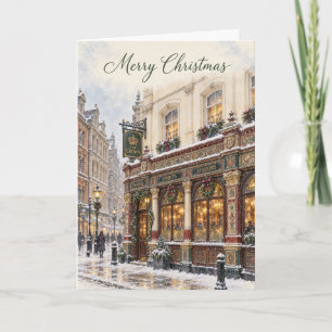 Belfast Crown Watercolour Merry Christmas Holiday  Card