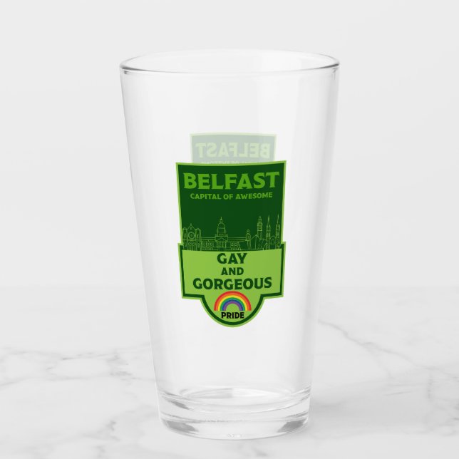 Belfast Gay Pride - Brighton Ireland LGBT - Glass (Front)