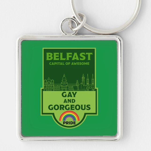 Belfast Gay Pride - Brighton Ireland LGBT - Keychain (Front)