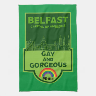 Belfast Gay Pride - Brighton Ireland LGBT - Kitchen Towel