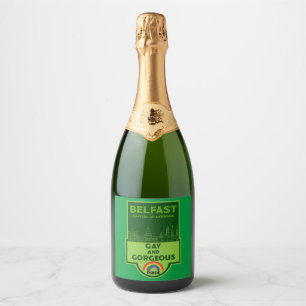 Belfast Gay Pride - Brighton Ireland LGBT - Sparkling Wine Label