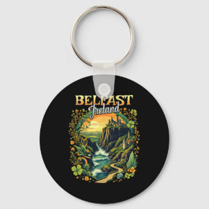 Belfast Ireland Vacation Trip Travel Irish Souveni Keychain