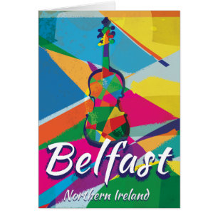 Belfast,Irlande du Nord Affiche de voyage vintage