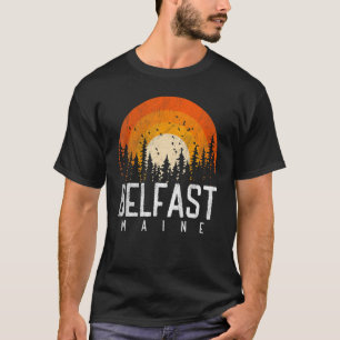 Belfast Maine ME Retro Style Vintage 70s 80s 90s T-Shirt
