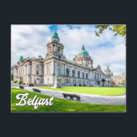 Belfast, Northern Ireland Postcard<br><div class="desc">This one-of-a-kind travel postcard showcases a picture of the historic City Hall in Belfast. You're welcome to personalize all the options however you like.</div>