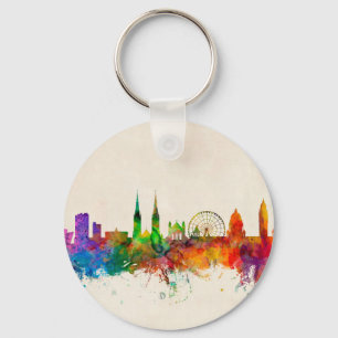 Belfast Northern Ireland Skyline Keychain