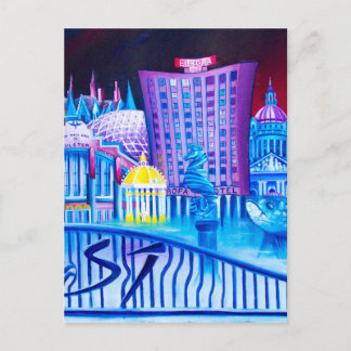 Belfast Panoramic featuring famous landmarks Postcard