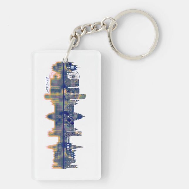 Belfast Skyline Keychain (Back)