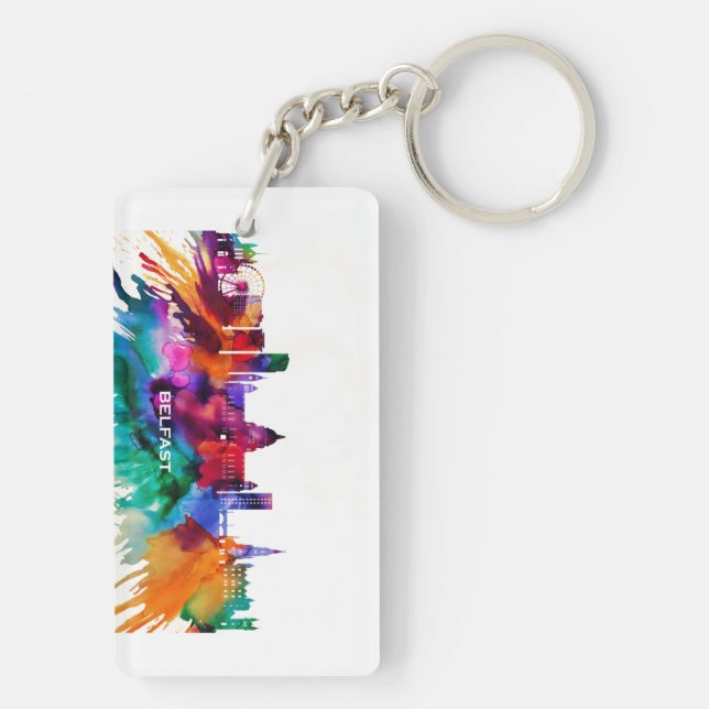 Belfast Skyline Keychain (Back)