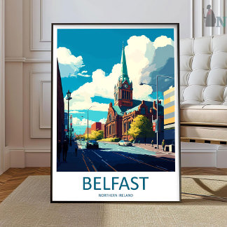 Belfast Travel Print Wall Art Belfast Wall Hanging