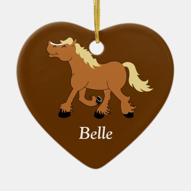 BELGE Cheval BELGE Ornement personnalisé (Devant)