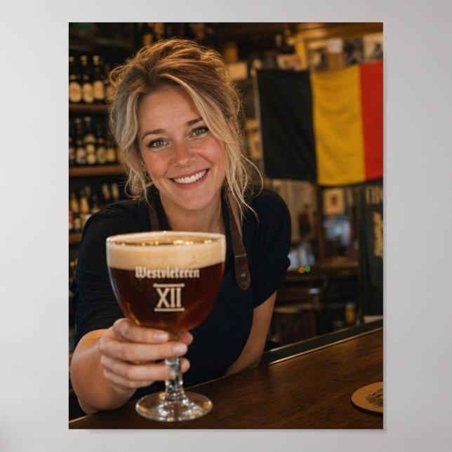 Belgian Alehouse Welcome at Dusk Poster (Front)