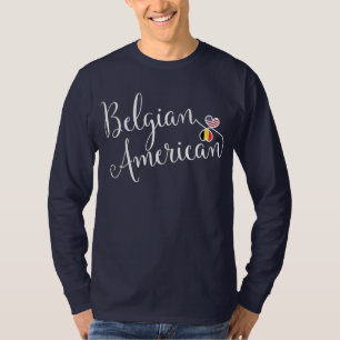 Belgian American Entwinted Hearts  T-Shirt