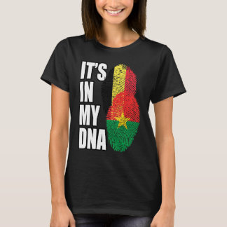 Belgian And Burkinabé Mix DNA Flag Heritage T-Shirt