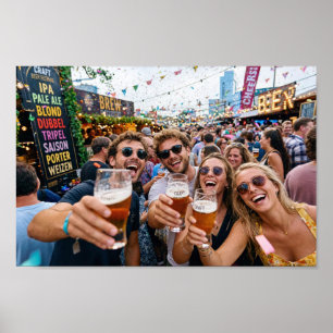 Belgian Beer Festival Friends Night Poster