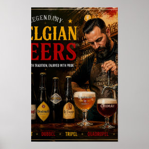 Belgian Beer Heritage and Warmth Poster