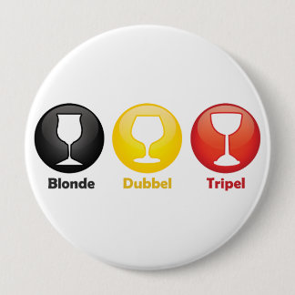 Belgian Beer Icons 4 Inch Round Button