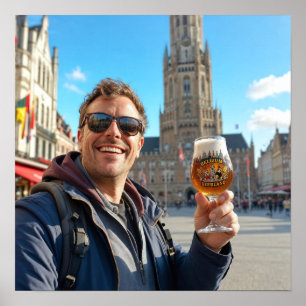 Belgian Beer Journey Through Bruges Poster