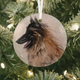 Belgian by Hevener Glass Ornament