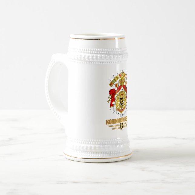 Belgian Coat of Arms 2 Beer Stein (Front Left)