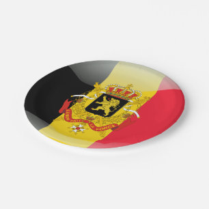 Belgian Coat of arms Paper Plate