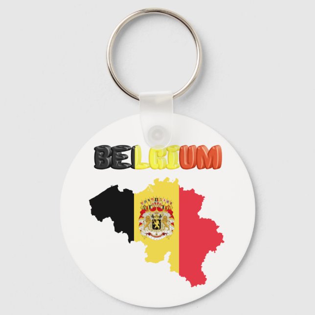Belgian country flag keychain (Front)