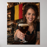 Belgian Dark Ale Tavern Greeting Poster