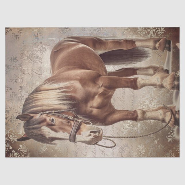 Belgian Draught Horse Decoupage Tissue Paper (Front)