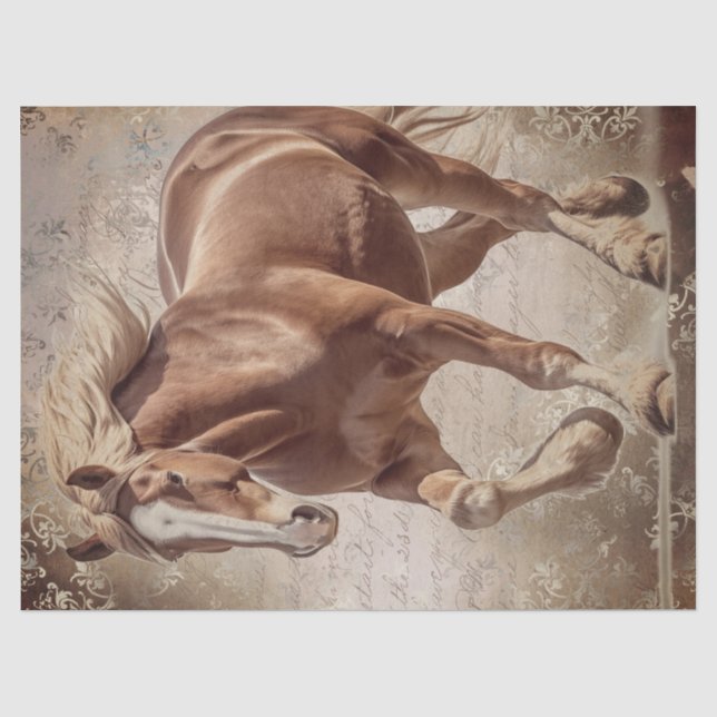 Belgian Draught Horse Decoupage Tissue Paper (Front)