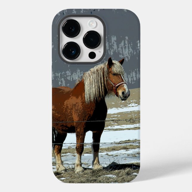 Belgian Draught Horse In Paddock Cell Phone Case (Back)