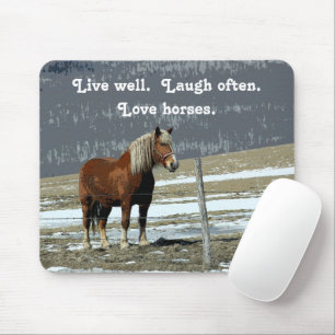 Belgian Draught Horse In Paddock Mouse Pad