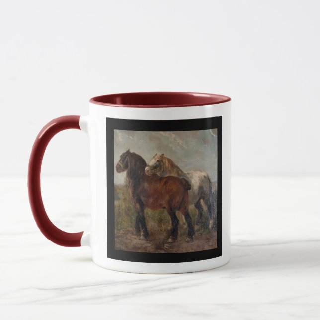 Belgian Draught Horse Vintage Fine Art Farm Painti Mug (Left)