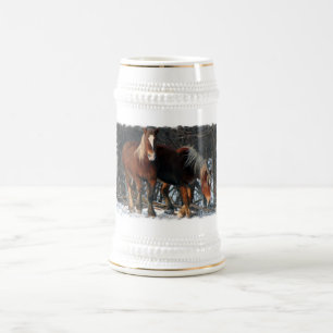 Belgian Draught Horses Beer Stein