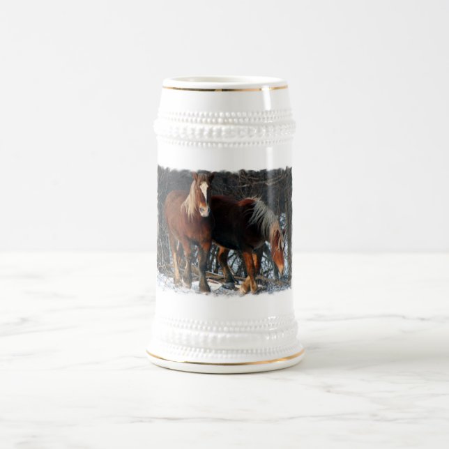 Belgian Draught   Horses Beer Stein (Center)