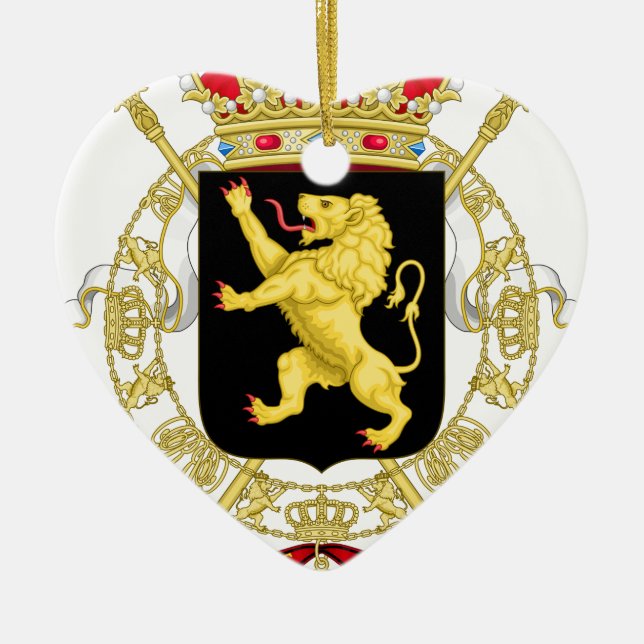Belgian Emblem - Coat of Arms of Belgium Ceramic Ornament (Front)