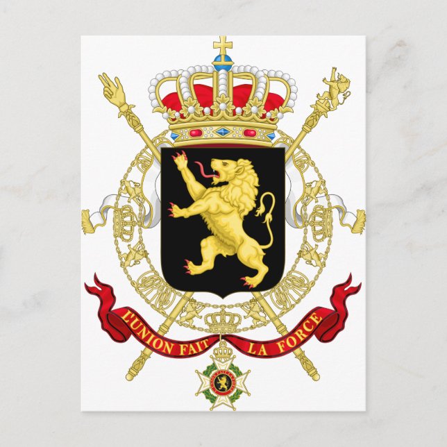 Belgian Emblem - Coat of Arms of Belgium Postcard (Front)