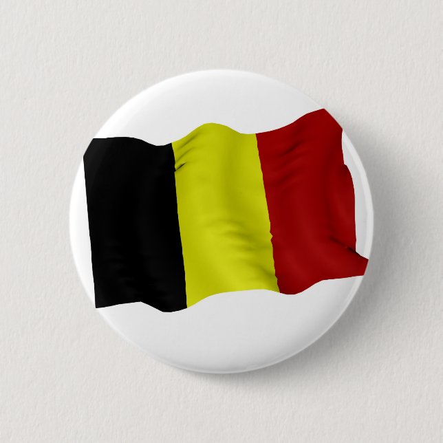 Belgian flag 2 inch round button (Front)