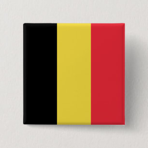 Belgian Flag 2 Inch Square Button