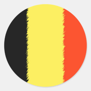 Belgian Flag Classic Round Sticker