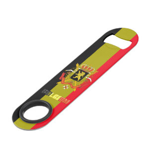 Belgian flag-coat of arms bar key