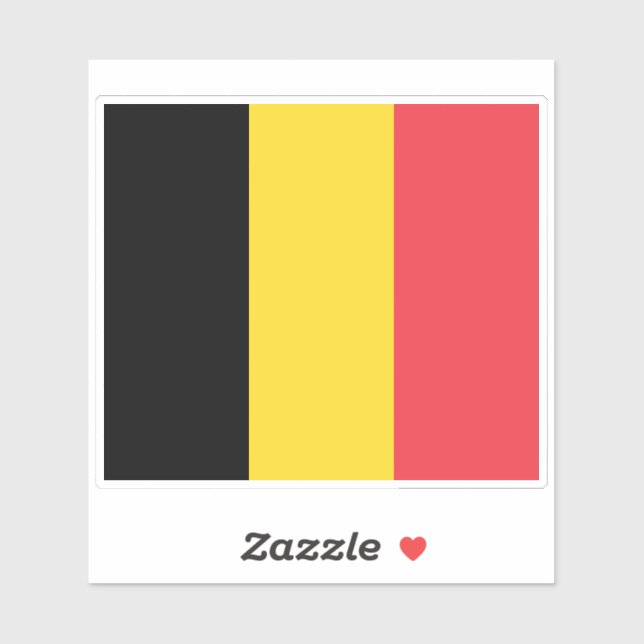 Belgian flag custom-cut  (Sheet)