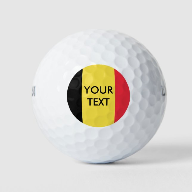 Belgian flag custom golf ball set for Belgium (Front)