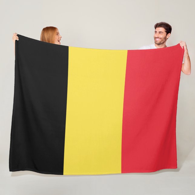 Belgian Flag Fleece Blanket (In Situ)