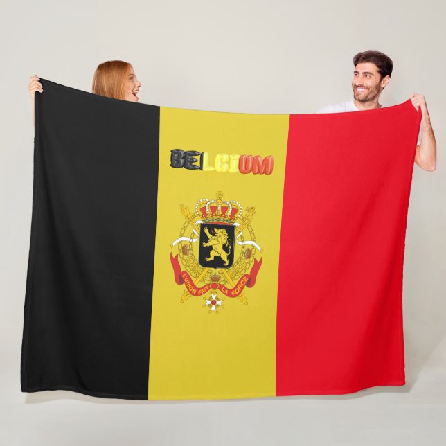 Belgian flag fleece blanket (In Situ)